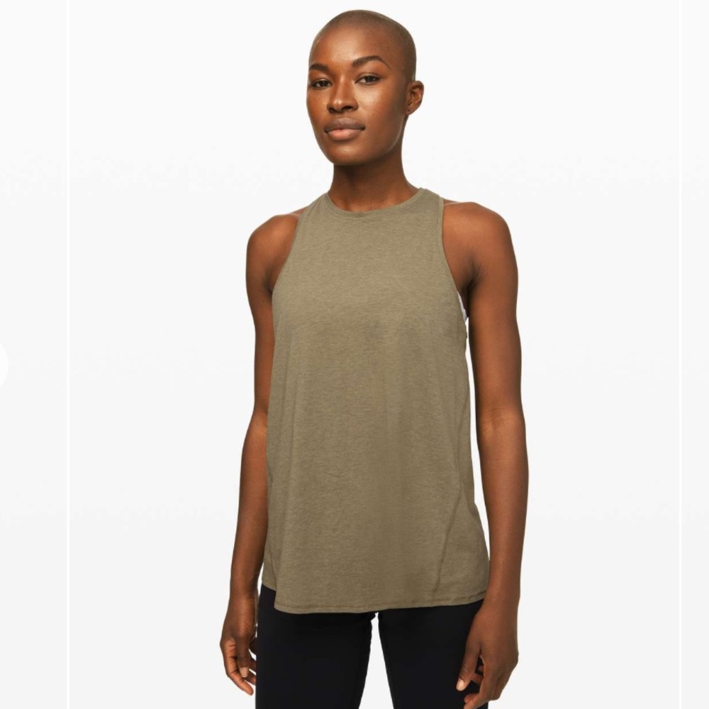 LULULEMON green all tied up tank